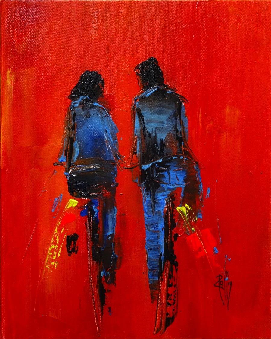1109 - Rouge Passion - Huile sur toile - 41x33 cm