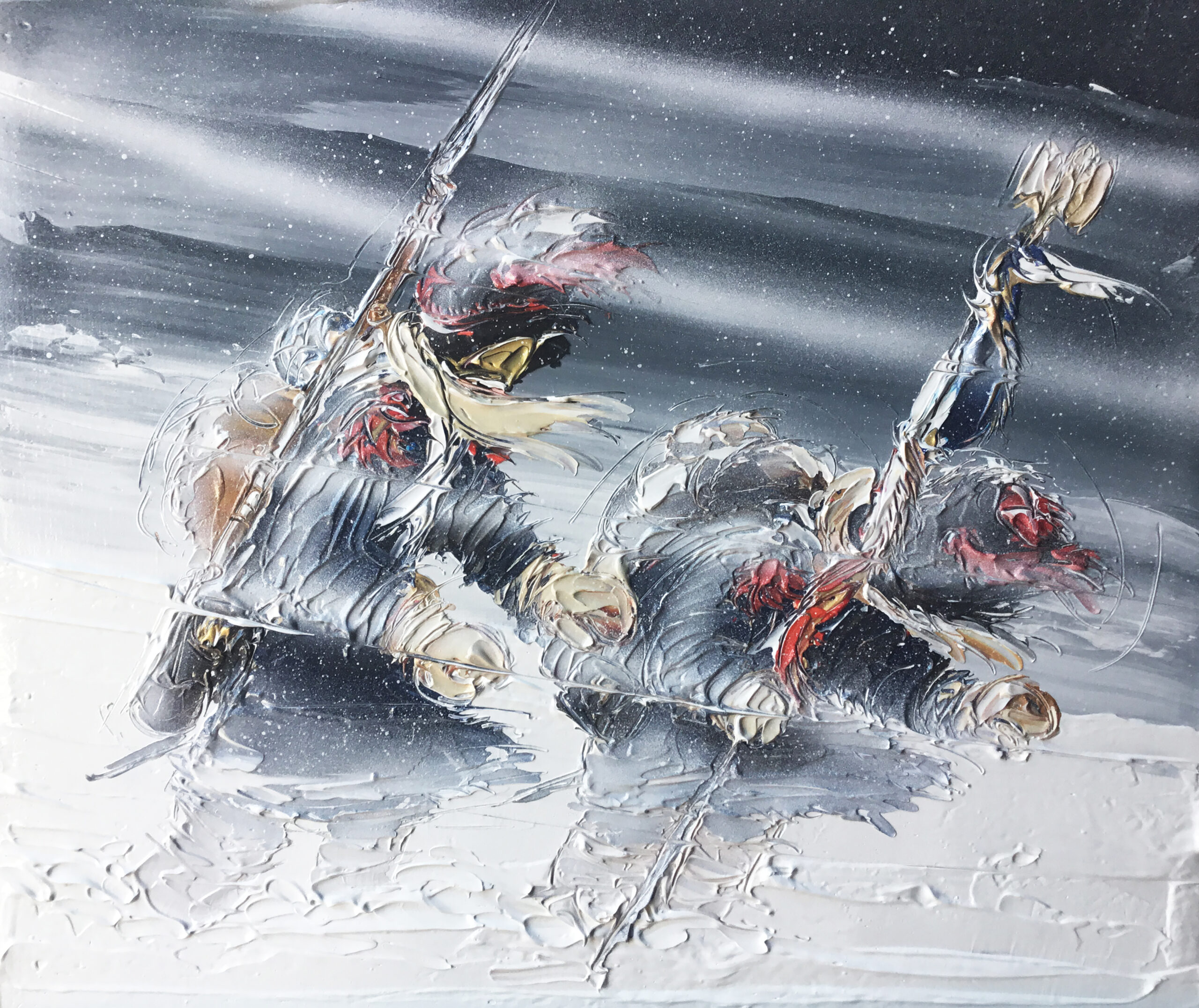 La chute de l'Aigle - Acrylique sur toile - 33x41 cm
